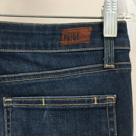PAIGE Logo Hardware 5Pocket Hallie Destroyed Wash Verdugo Ankle Distressed Jeans - Picture 12 of 12